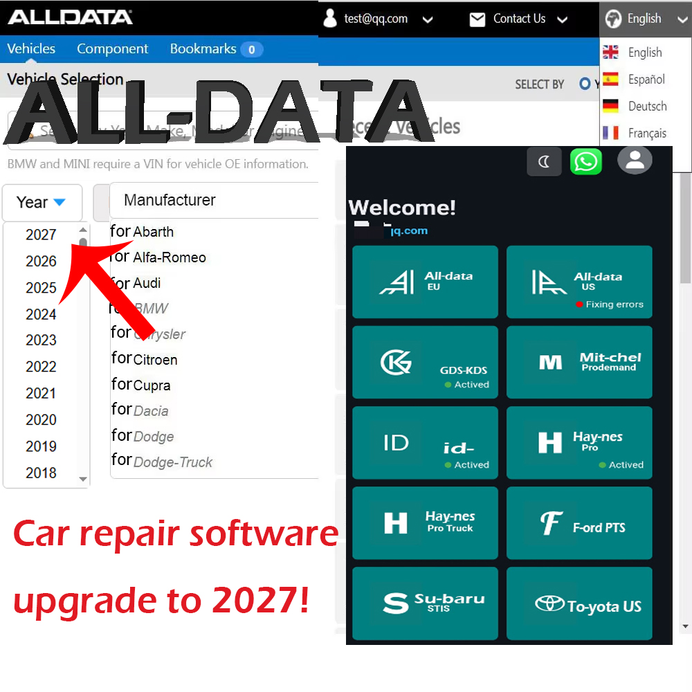 Workshop Tools Online - 2027 ALL-DATA Online Account for Auto-data