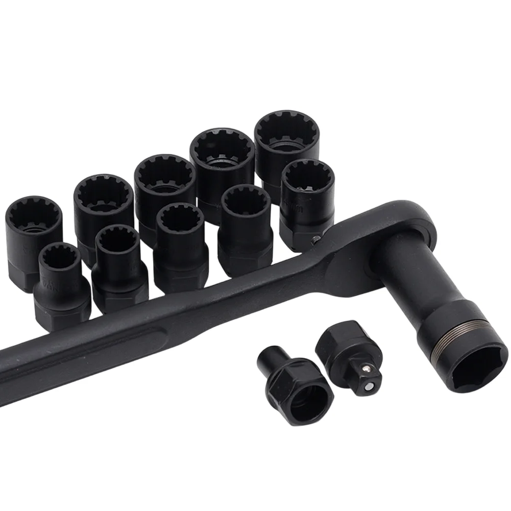 Car Workshop Tools Kit - 15PCS Ratchet Socket Wrench Hex And