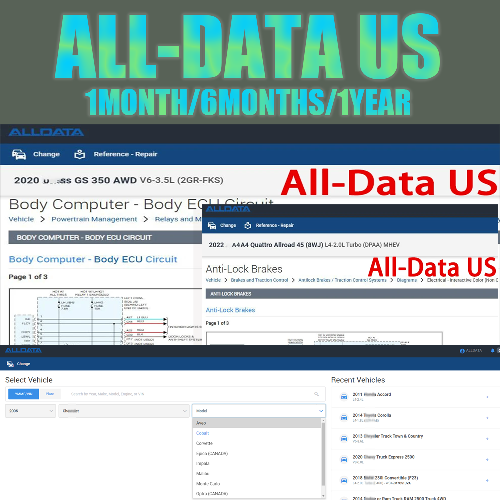 Workshop Tools Online - NEW Online Login Account Alldata US