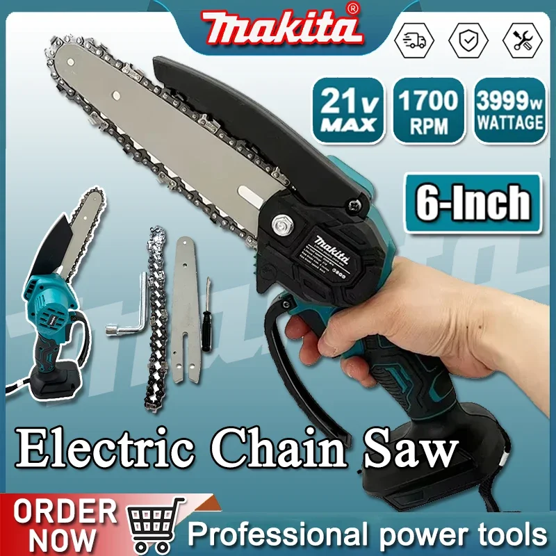Workshop Tools Wood - Makita 6-inch chainsaw timber logging electric