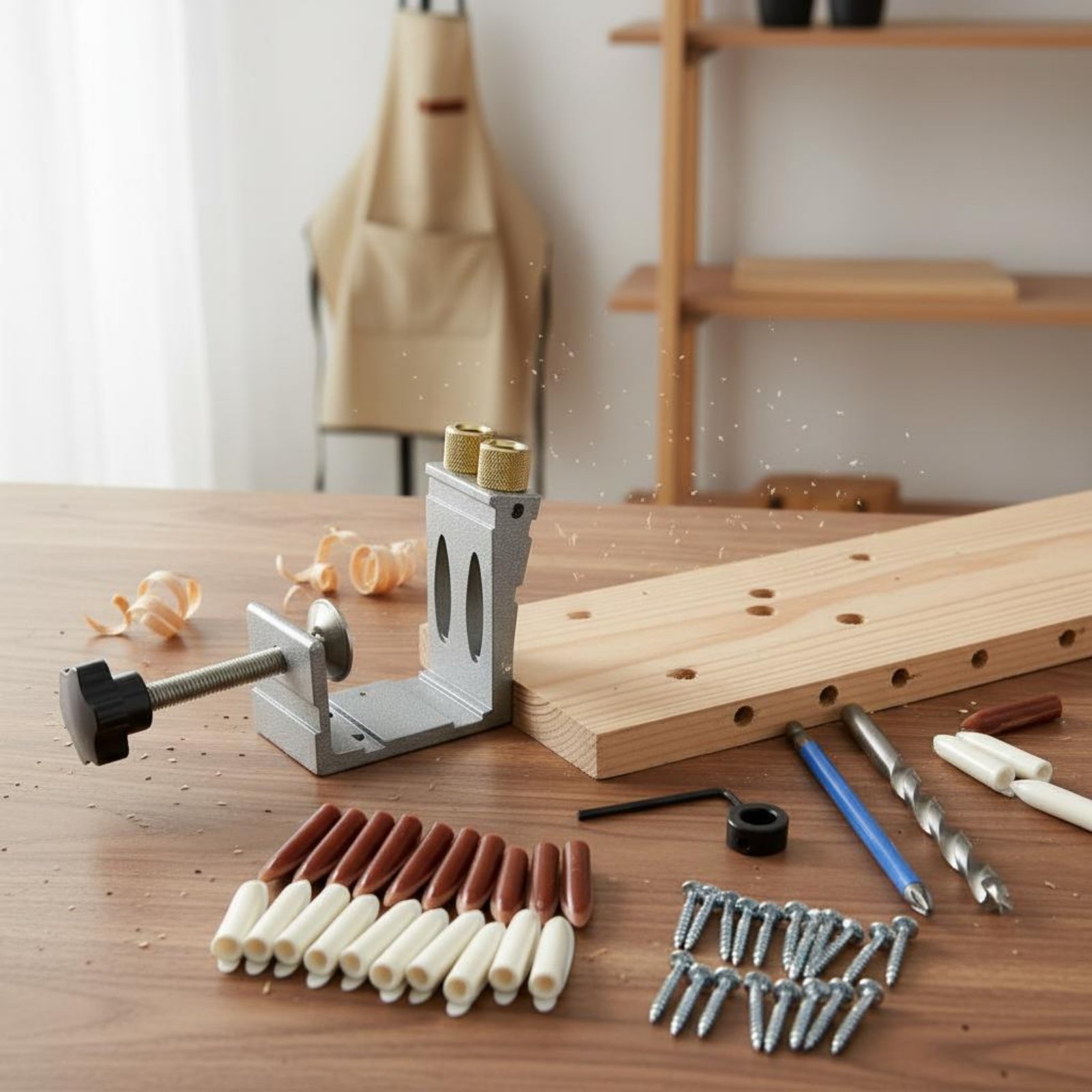 47 Pieces Angled Hole Drilling - огляд і ціна Pocket Hole Jig