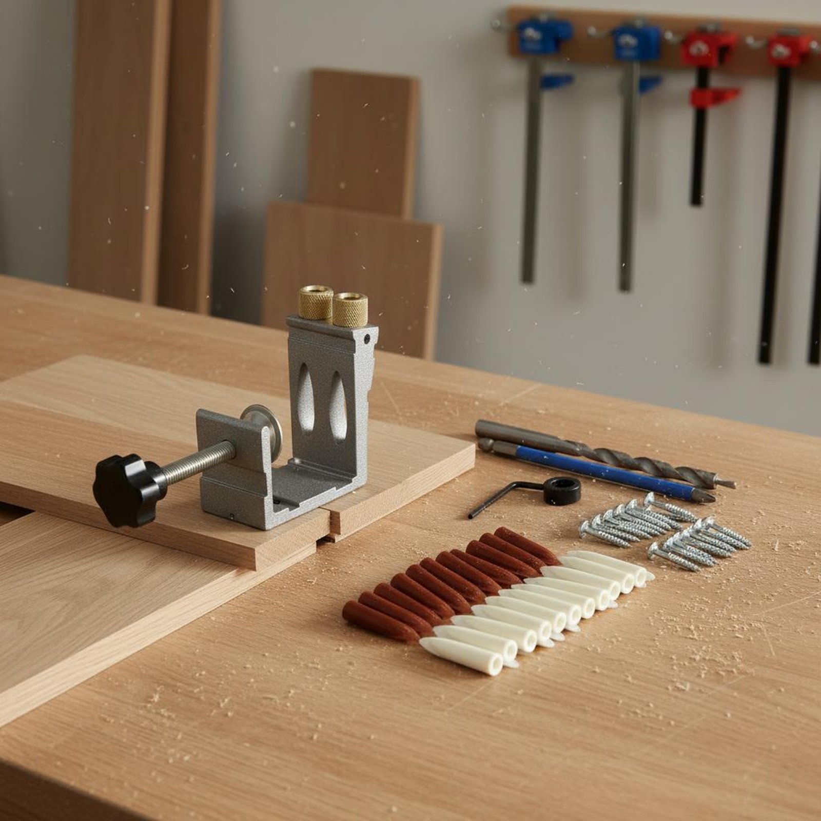 47 Pieces Angled Hole Drilling - огляд і ціна Pocket Hole Jig