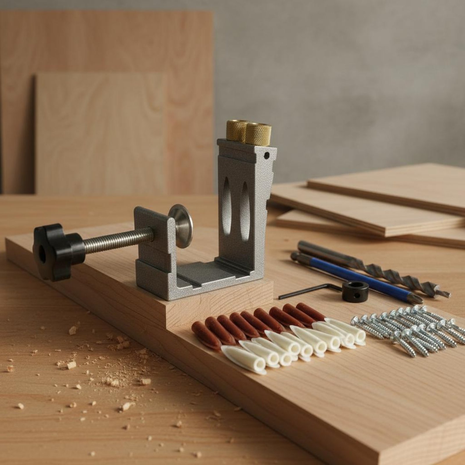 47 Pieces Angled Hole Drilling - огляд і ціна Pocket Hole Jig