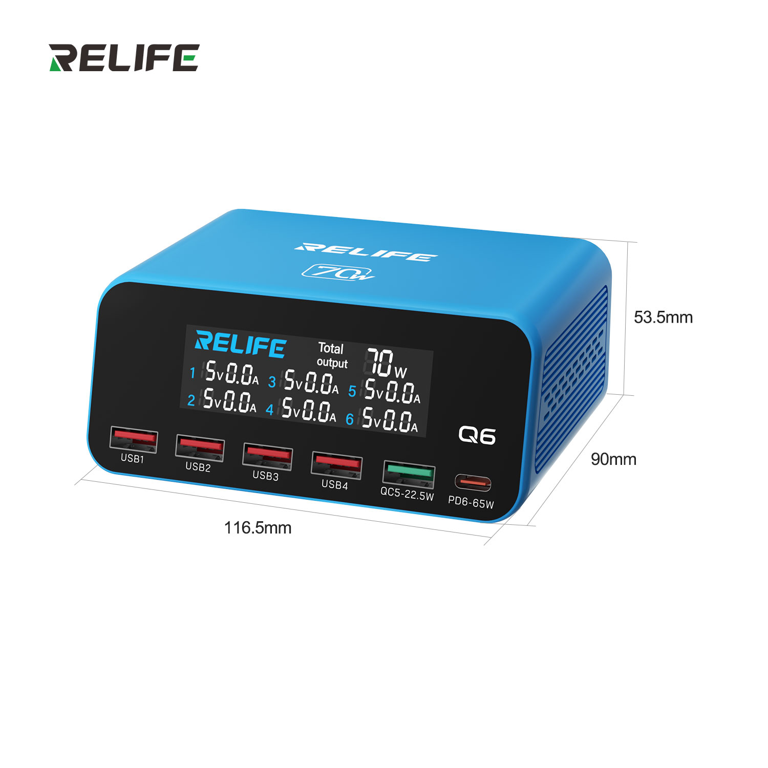 RELIFE Q6 70W PD QC Fast Charg - огляд і ціна Tools Qc