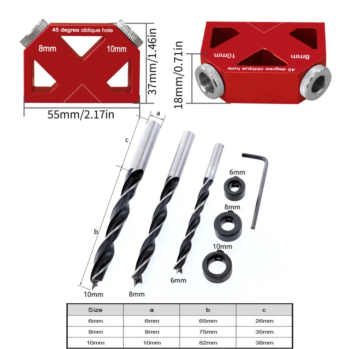 45° Aluminum Pocket Hole Jig K - огляд і ціна Pocket Hole Jig