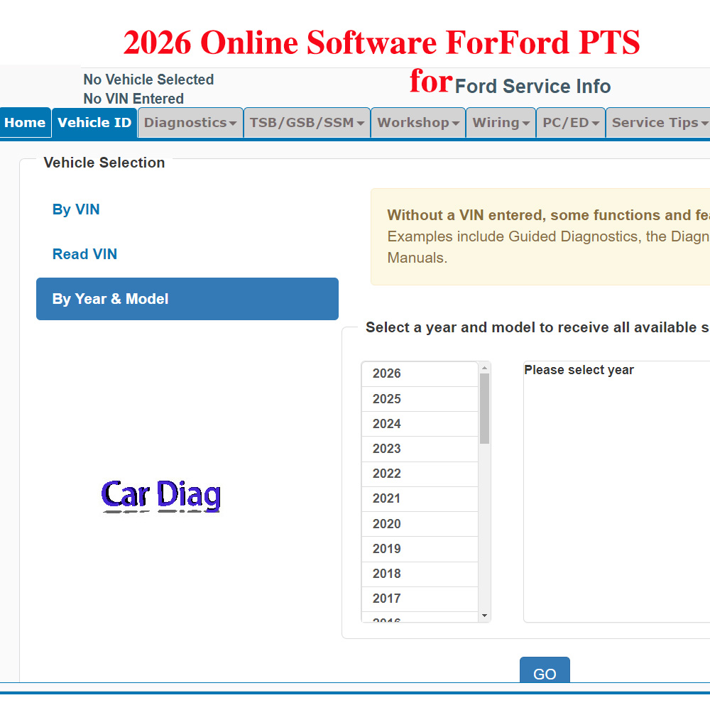 2026 Online Software for Ford  - огляд і ціна Workshop Tools Online