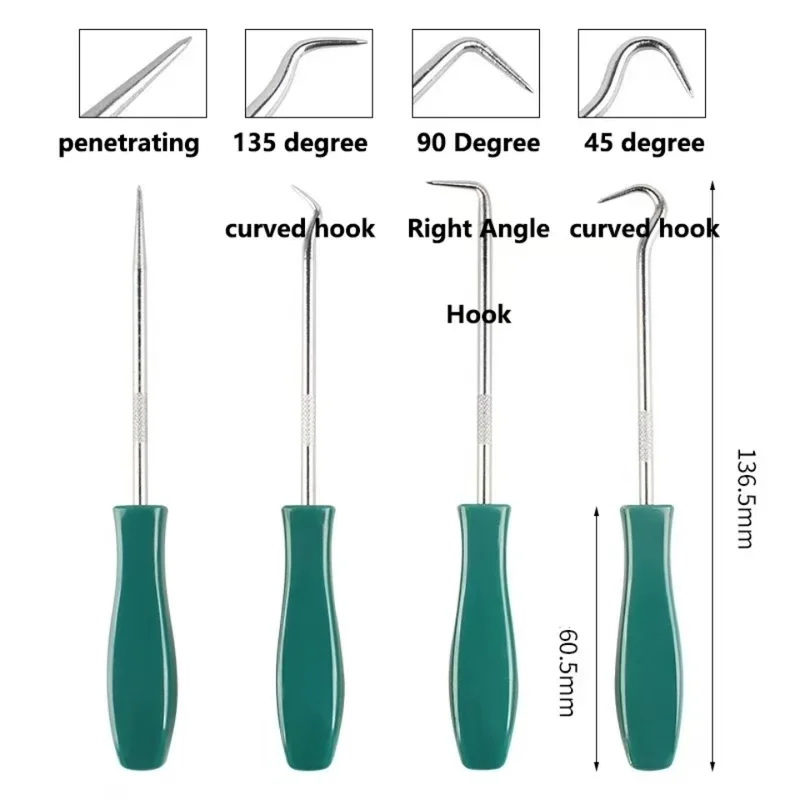4Pcs 135mm Oil Seal Pick Hooks - огляд і ціна Car Workshop Tools Kit