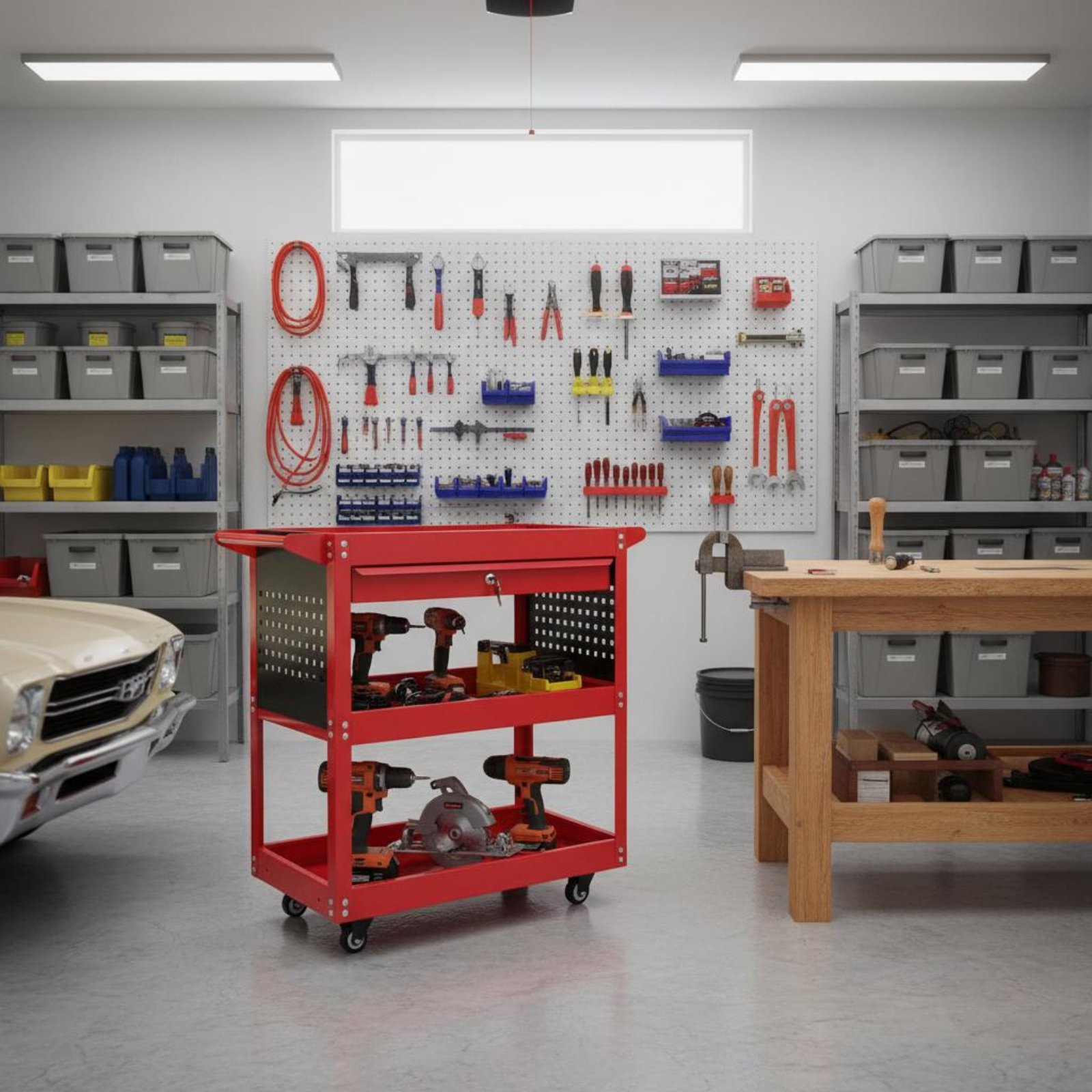 3-Tier Tool Cart Thickened Ste - огляд і ціна Workshop Tools Diy