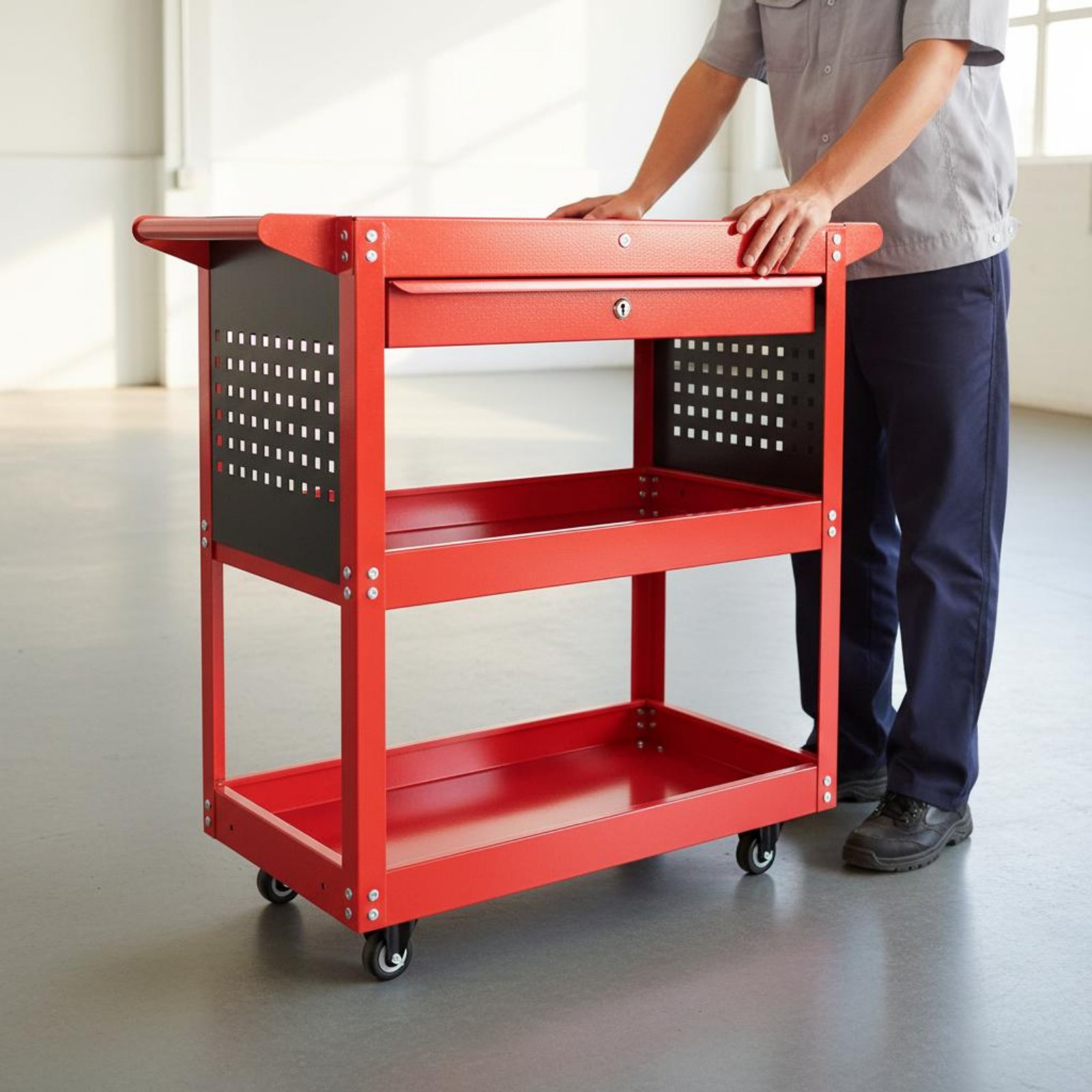 3-Tier Tool Cart Thickened Ste - огляд і ціна Workshop Tools Diy
